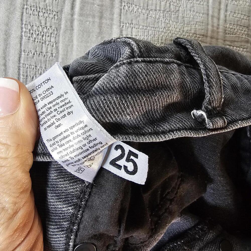 PacSun Distressed Black Denim Jeans Size 25 - Picture 2 of 5